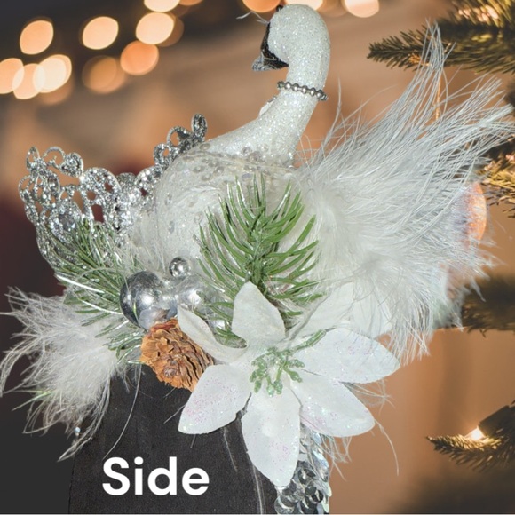 Christmas White Swan Headband, White Christmas Headpiece, Princess Tiara - Picture 16 of 16